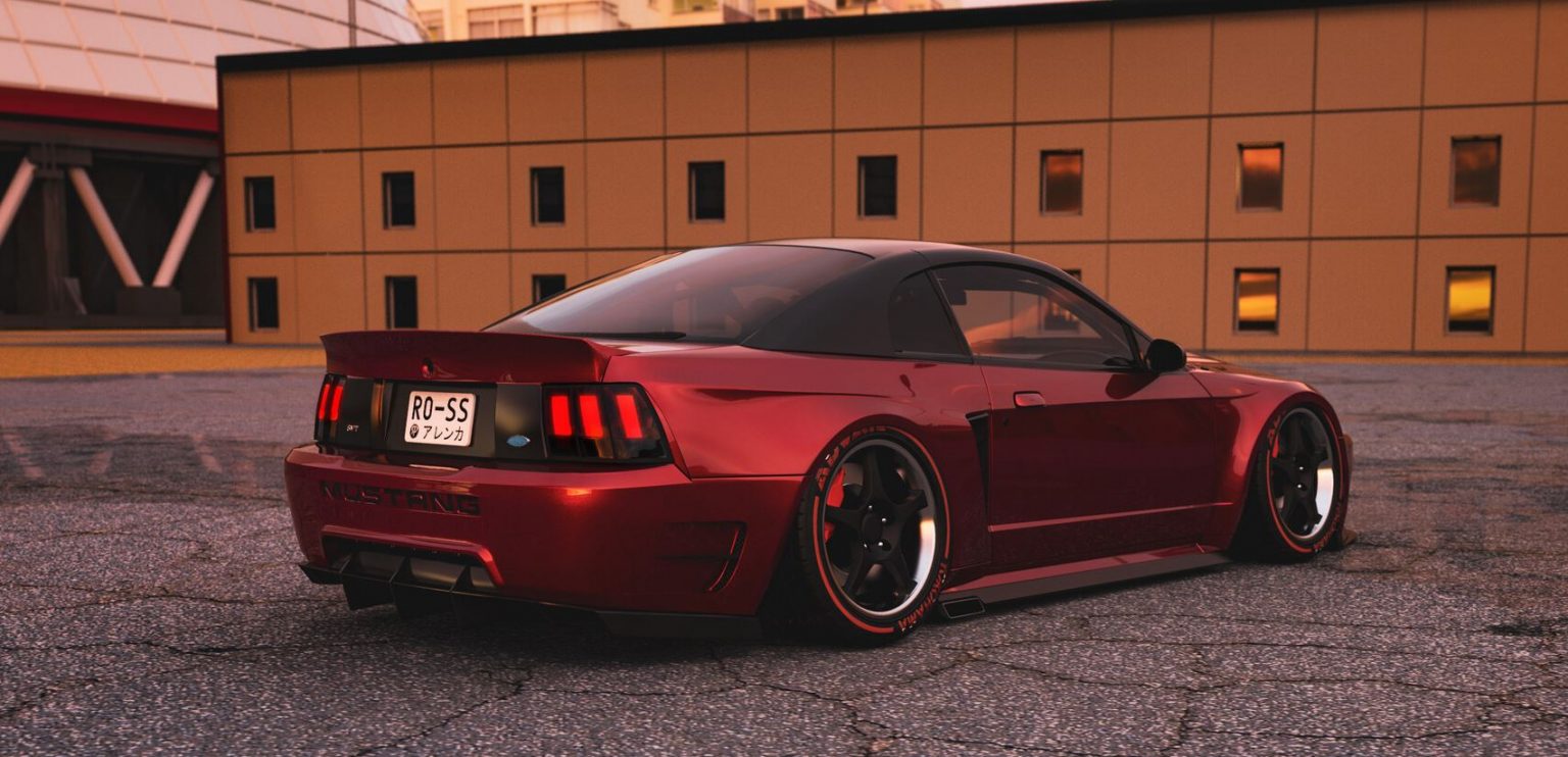 Ford Mustang Cobra R Gets JDM Widebody Look in SN95 Epic Rendering