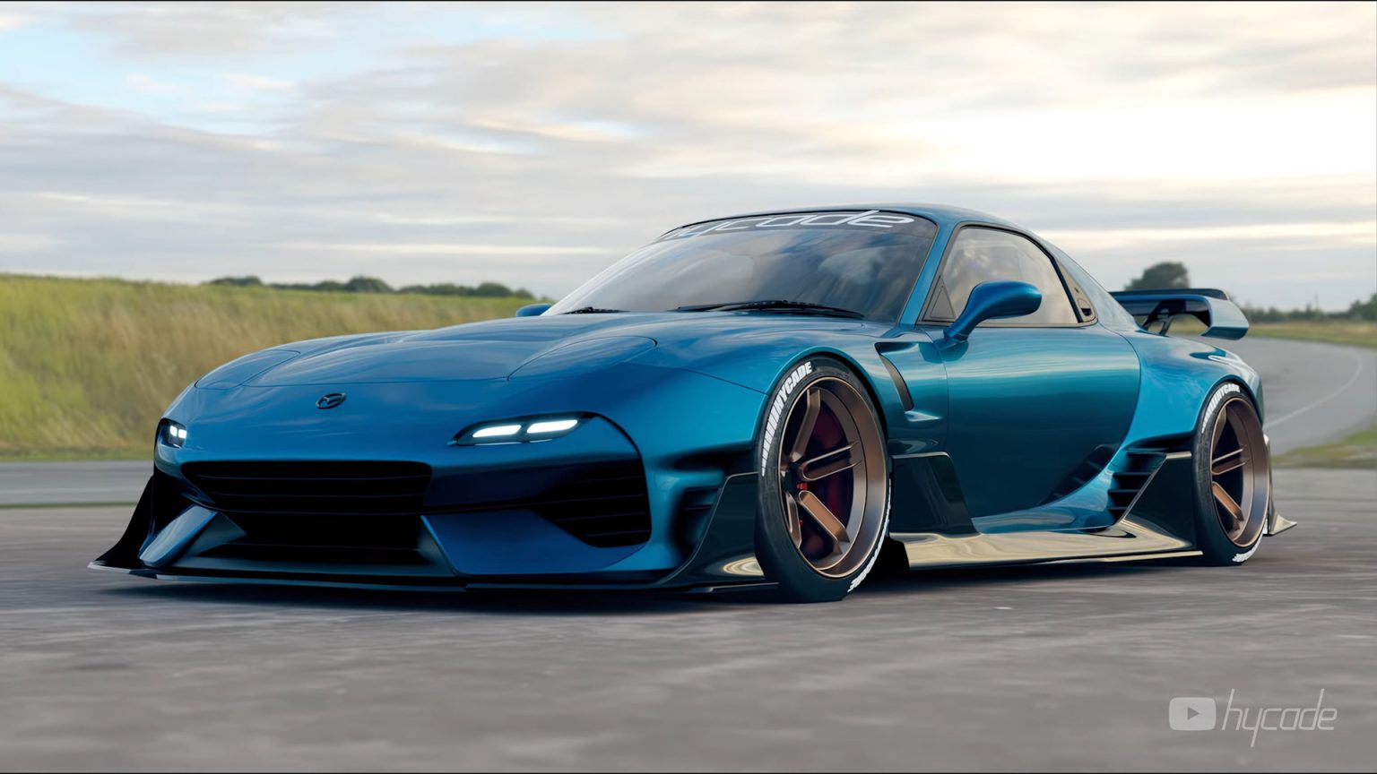Mazda RX7 Widebody Rendering by Hycade Looks Like a JDM Supercar
