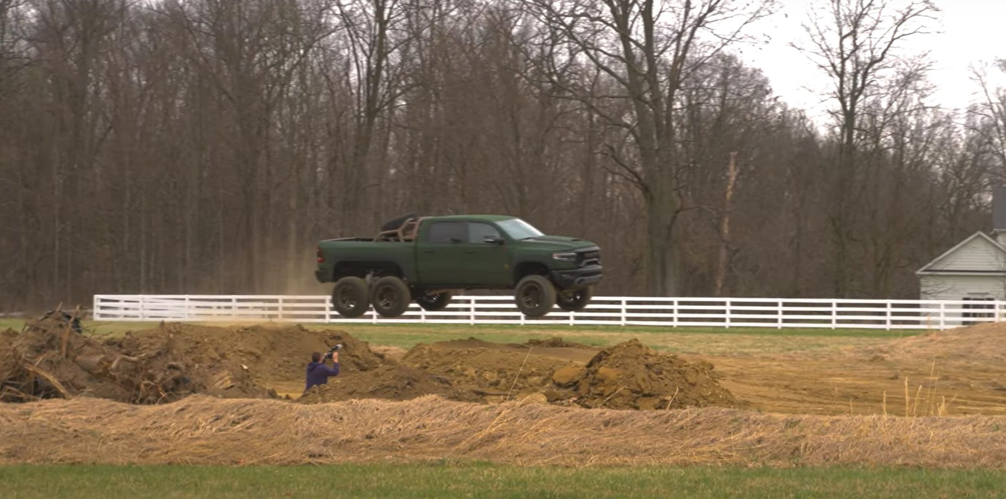 Apocalypse Ram TRX 6x6 Jumps Like It's a Record, Loses Parts in Rough