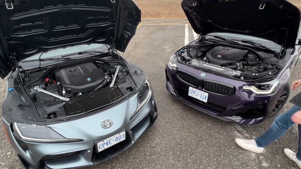 2022 Toyota Supra Takes on AWD BMW M240i, They Have Matching B58 Engine ...