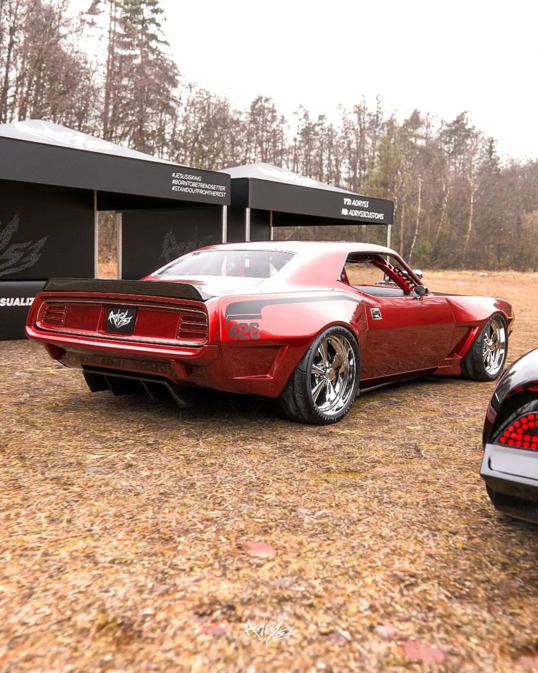 Widebody 1970 HEMI Cuda Shows Blown 426 Attitude in Impossible Rendering