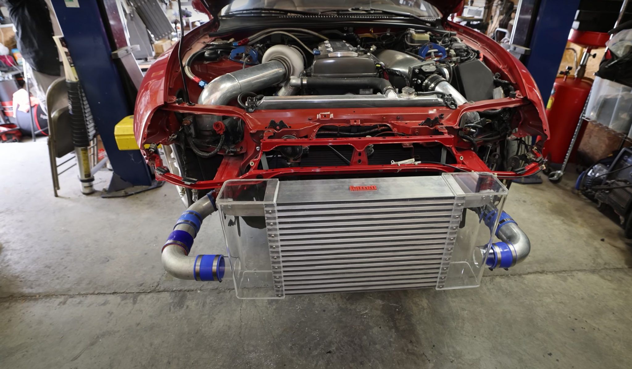 1,000 HP Supra Gets SeeThrough Intercooler, Drives Fine But Dyno
