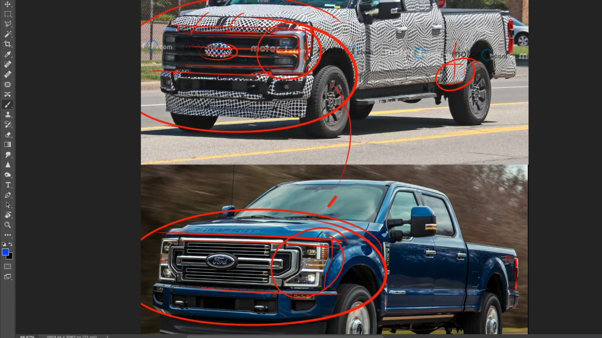 2023 Ford Super Duty Front Design Revealed in Unofficial Spy-Based