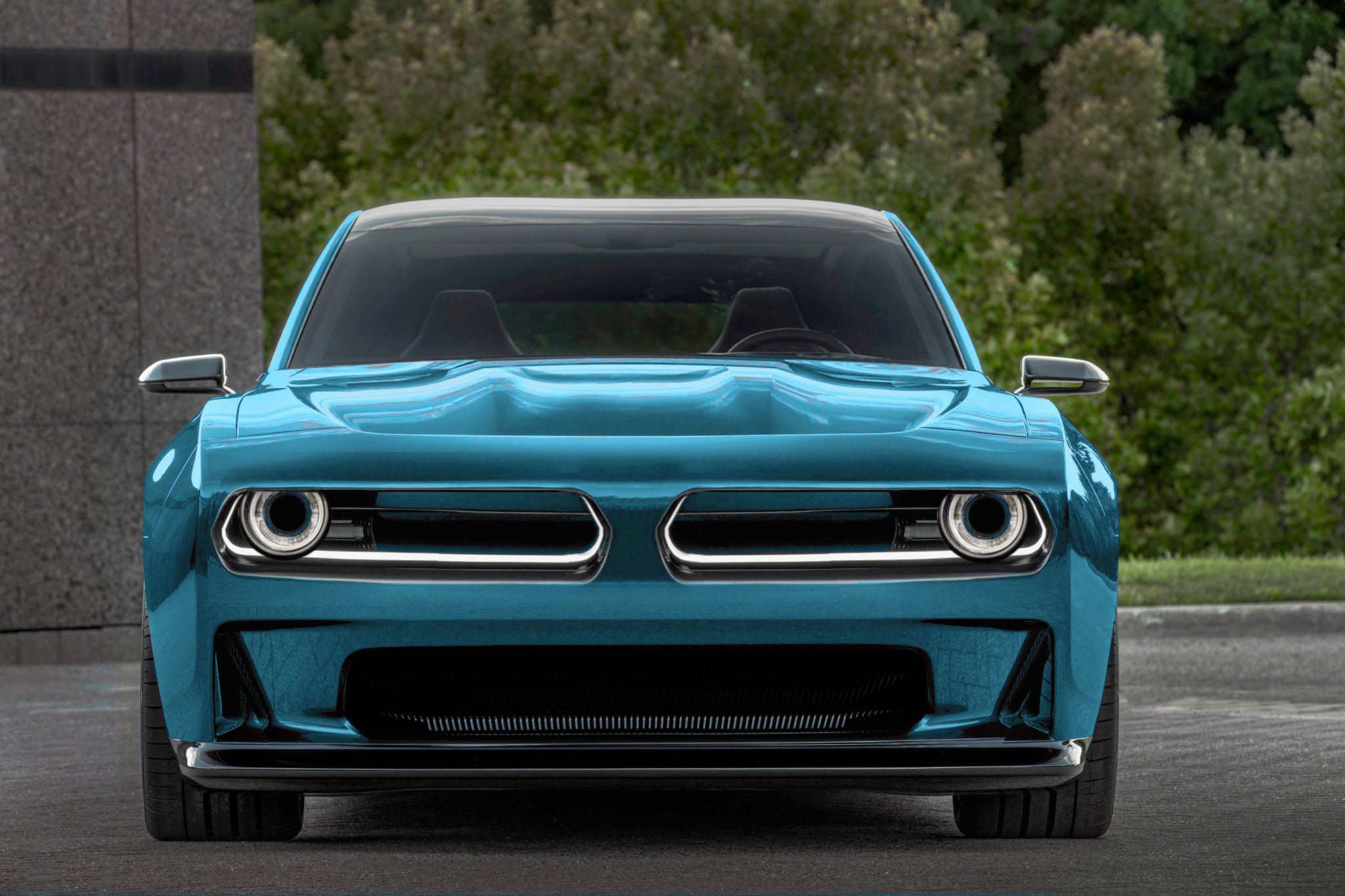 2025 Plymouth Barracuda Electric Revival Builds on Dodge Charger Daytona SRT EV Concept in CGI