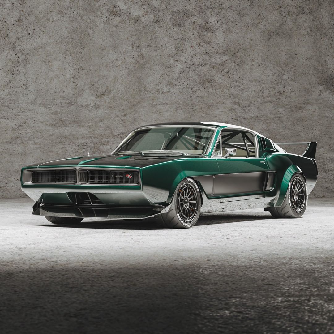 Classic Dodge Charger Mixed With Mustang Fastback Looks Like the 1968  Bullitt Movie In One Car