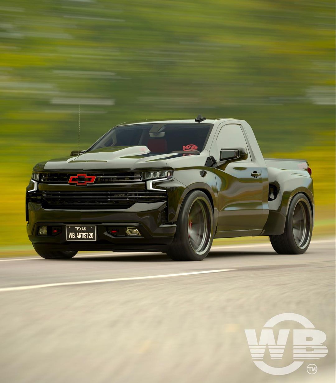 Chevy Silverado 632 SS Digital Concept Squeezes V8 Muscle into Stepside