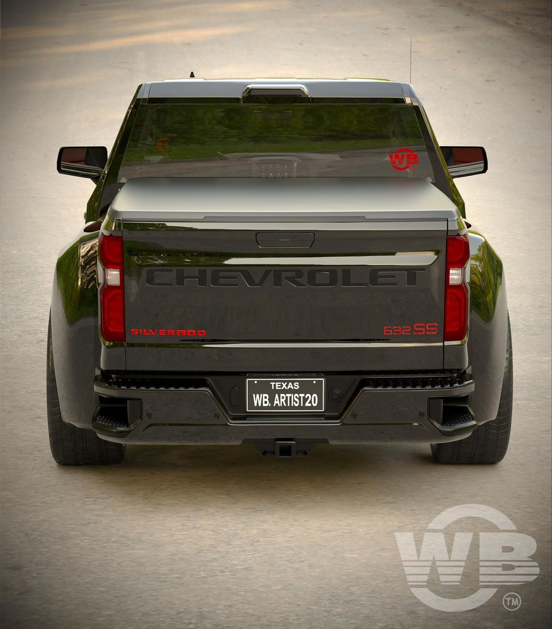 Chevy Silverado 632 SS Digital Concept Squeezes V8 Muscle into Stepside