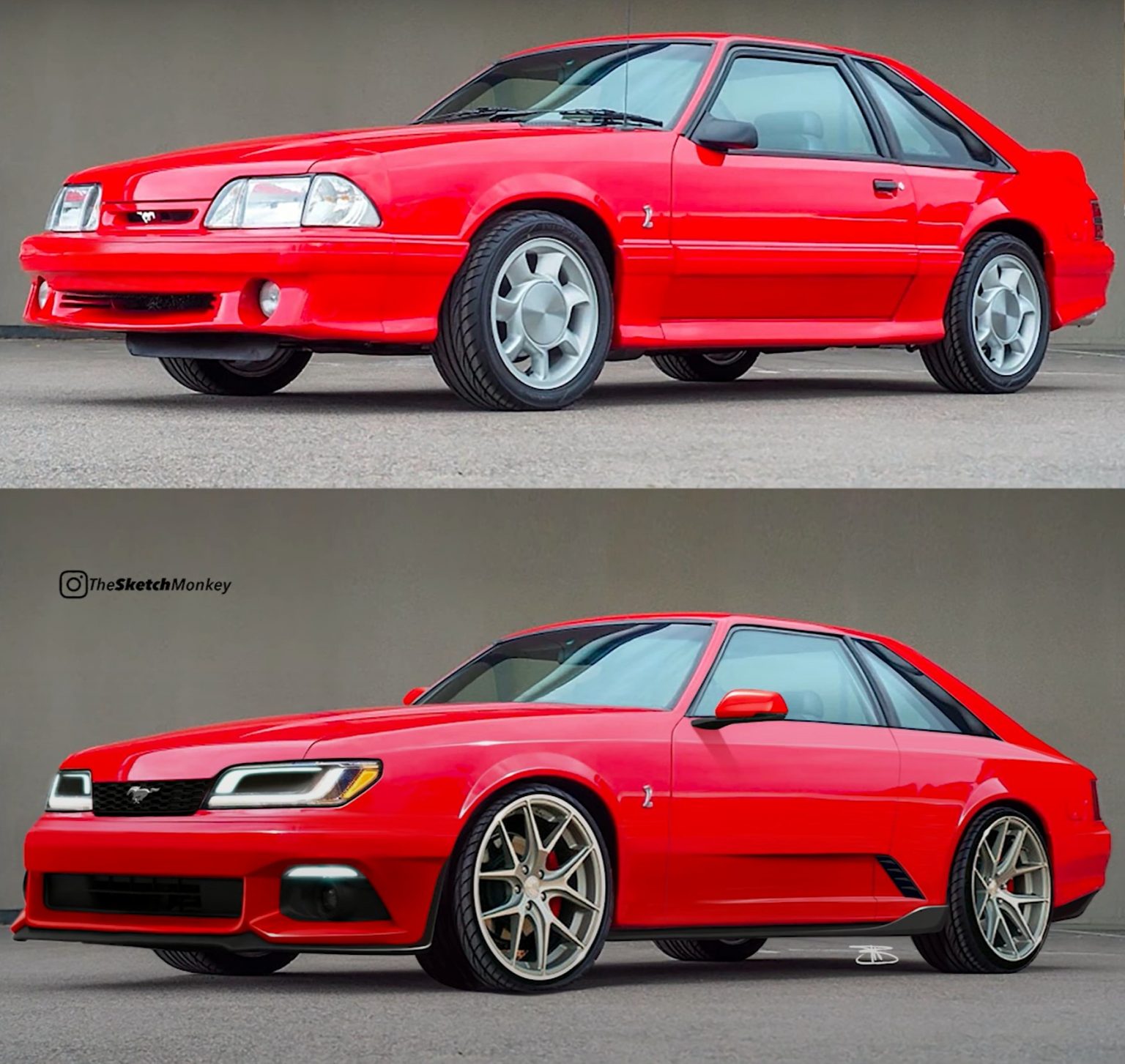 2023 Fox Body Mustang Remembers the Boxy 80s With Digital V8 Muscle