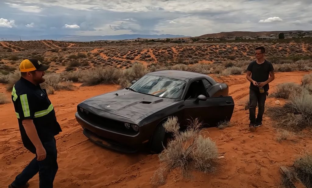 Dodge Challenger Gets Stuck Off-Roading, Stabbed Radiator Doesn't Help ...
