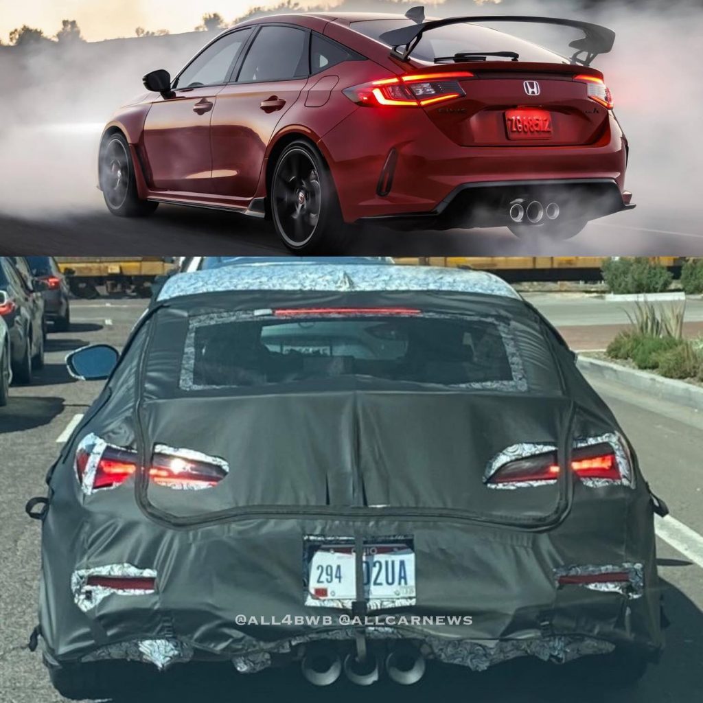 2024 Acura Integra Type S Spied Testing With Civic Type R Triple Exhaust