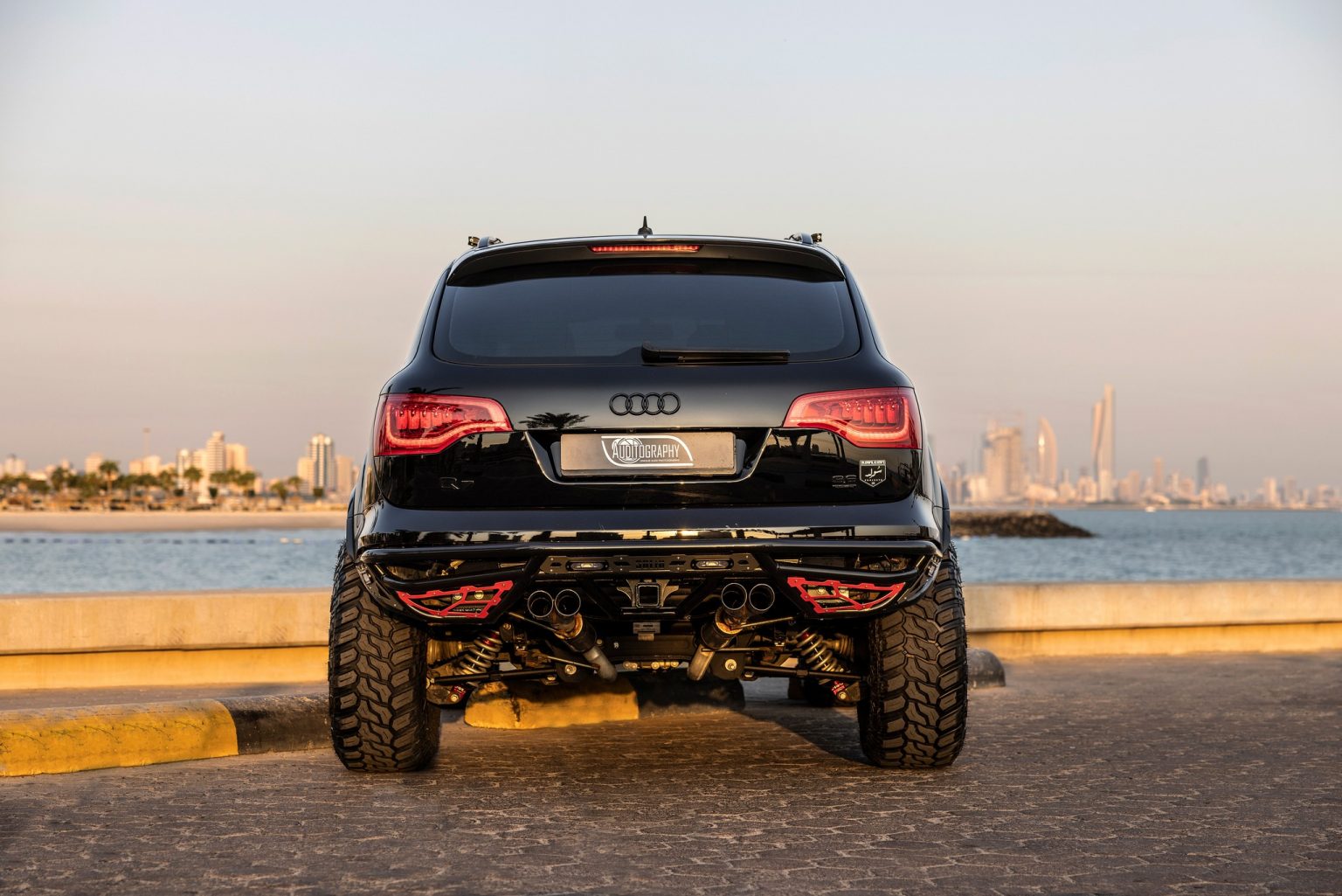 Old Audi Q7 Monster Overland SUV With Suspension Lift and 35