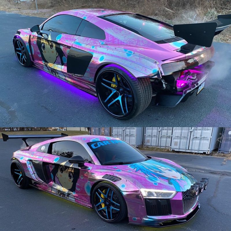 Car Effex - Audi R8 -Uzi Matte Green Wrap w/Anime | Facebook