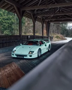 Ferrari F40 Repainted Mint Green (Verde Pallido) photographed by Alex Penfold