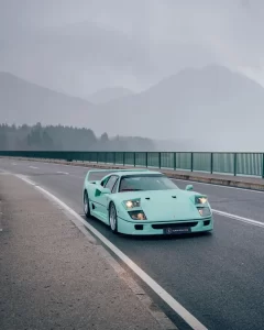 Ferrari F40 Repainted Mint Green (Verde Pallido) photographed by Alex Penfold
