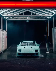 Ferrari F40 Repainted Mint Green (Verde Pallido) photographed by Alex Penfold