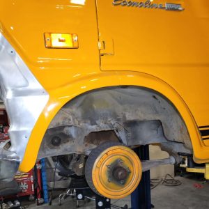 Tesla-Swapped Ford Van brakes