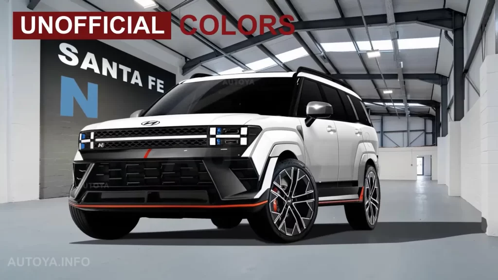 2025 Hyundai Santa Fe N Performance MidSize SUV Shows 400 HP Digital