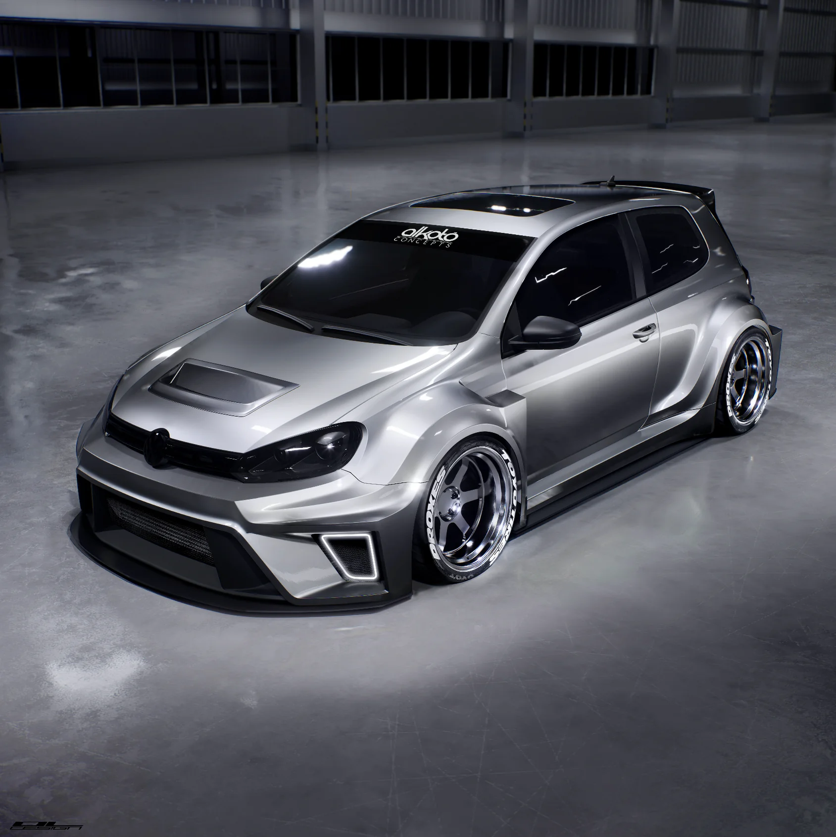 VW Golf GTI Mk6 Widebody Kit With TCR Racer Look Debuting at SEMA 2023 ...