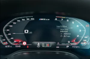 Chris Harris' BMW M5 CS dashboard