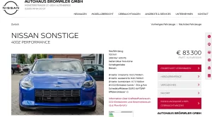 Nissan dealer importing 400Z to Europe (Germany)
